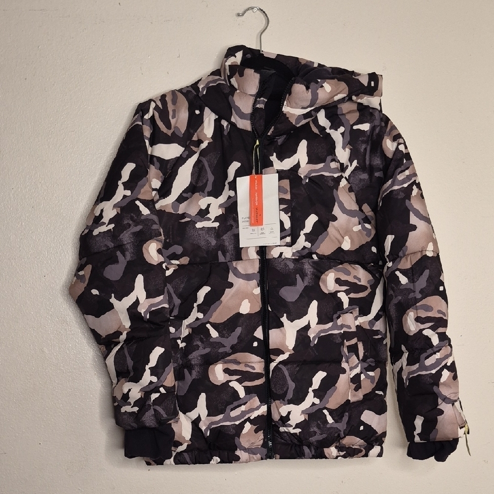 All in Motion Kids Puffer Jacket - Black, Gray, White Camo